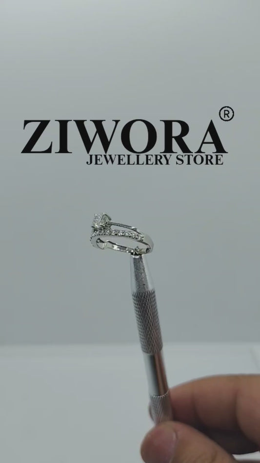 close to heart ring premium silver white gold plated