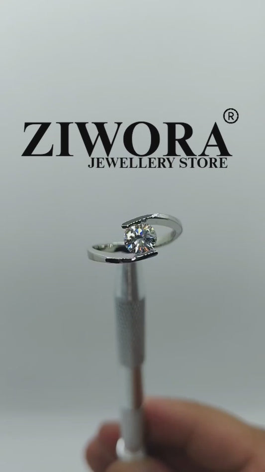 PRISM RING  premium 925 white gold plated